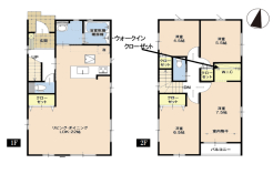 【3号棟】4LDK＋WIC＋カースペース並列２台可能